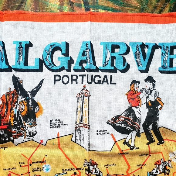 4 Vintage Tea Towels From Portugal - Picture 4 of 8